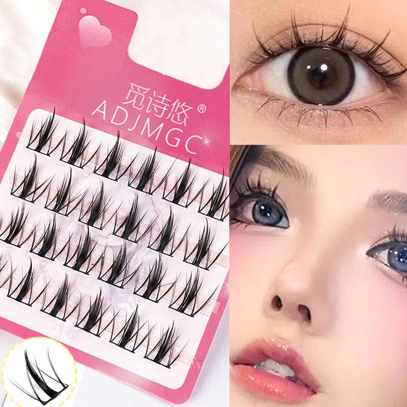 Pingdu travel-sized segmented little devil sunflower false eyelashes, natural, everyday, lazy person's three-step eyelash treatment.